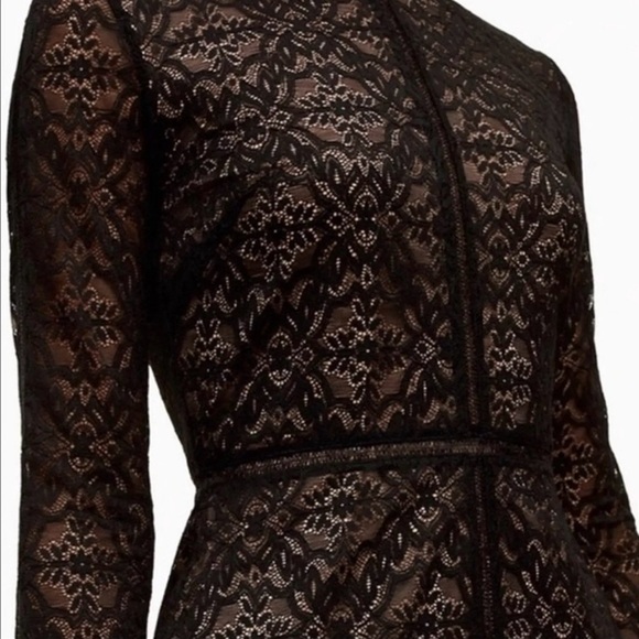 Aritzia Wilfred Janvry Black Lace Long Sleeve Dress Size 2 - Picture 3 of 13